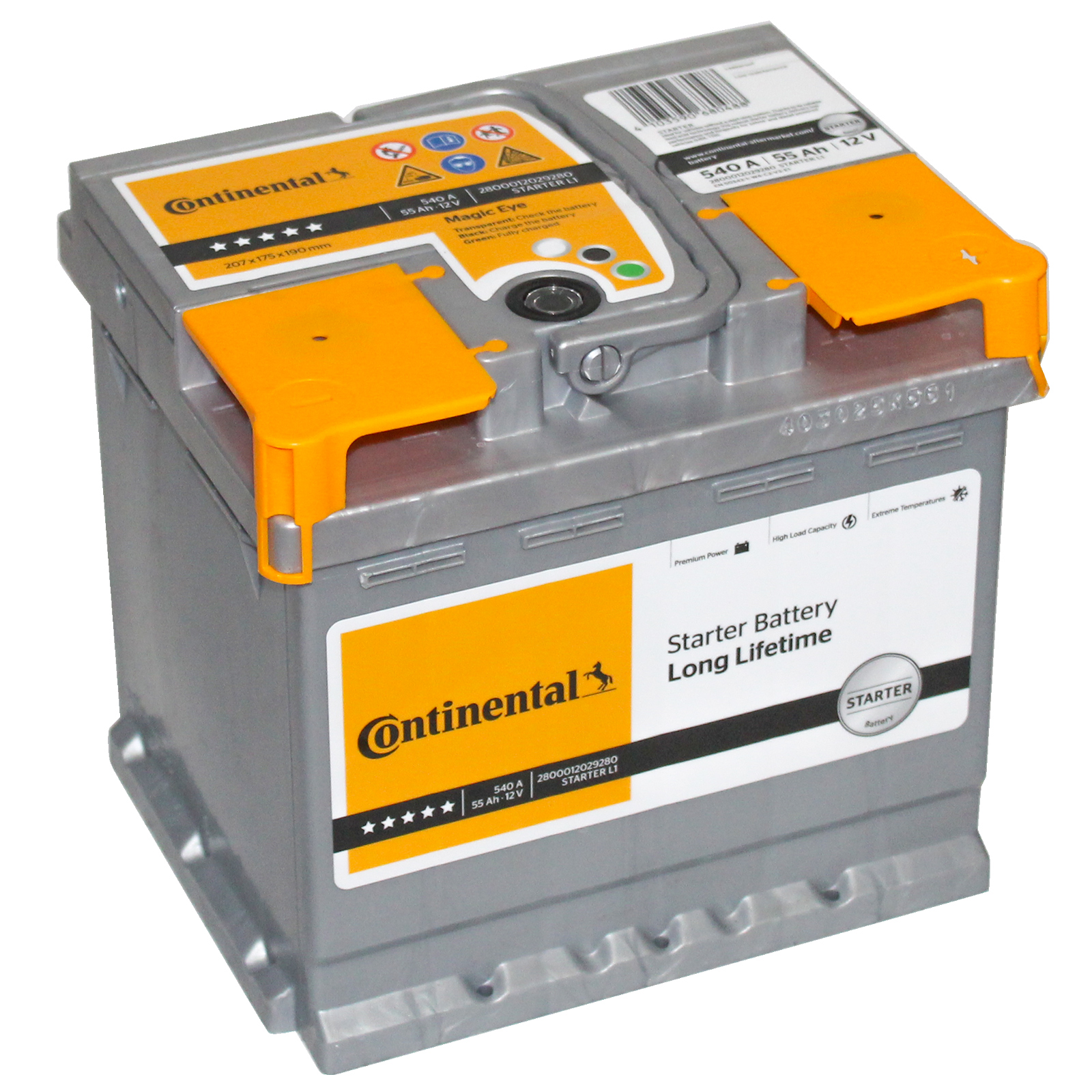 Batteria Auto Continental L1 55Ah 12v 540A Ricambi Auto SMC